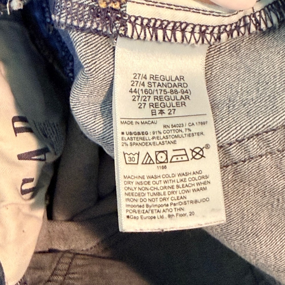 Gap Baby Boot Mid Rise Jeans Size 27/4 Women's Medium Wash Blue Denim Regular - Picture 8 of 8